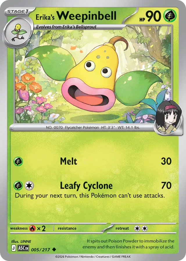 Erika's Weepinbell: Ascended Heroes 005/217 - Pokemon Single Card