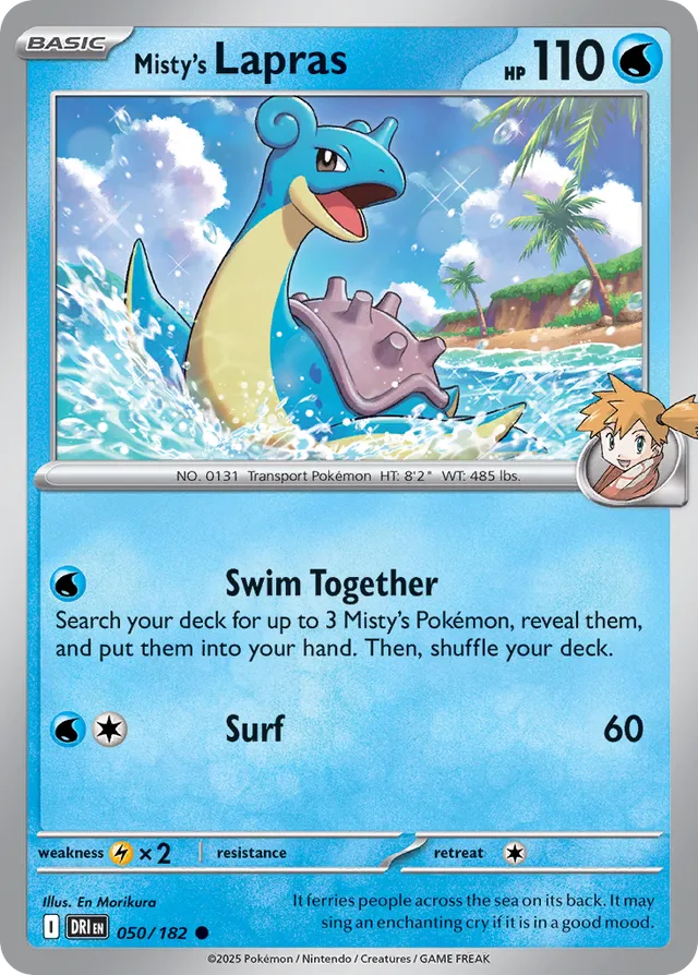 Misty's Lapras: Destined Rivals 050/182 - Pokemon Single Card
