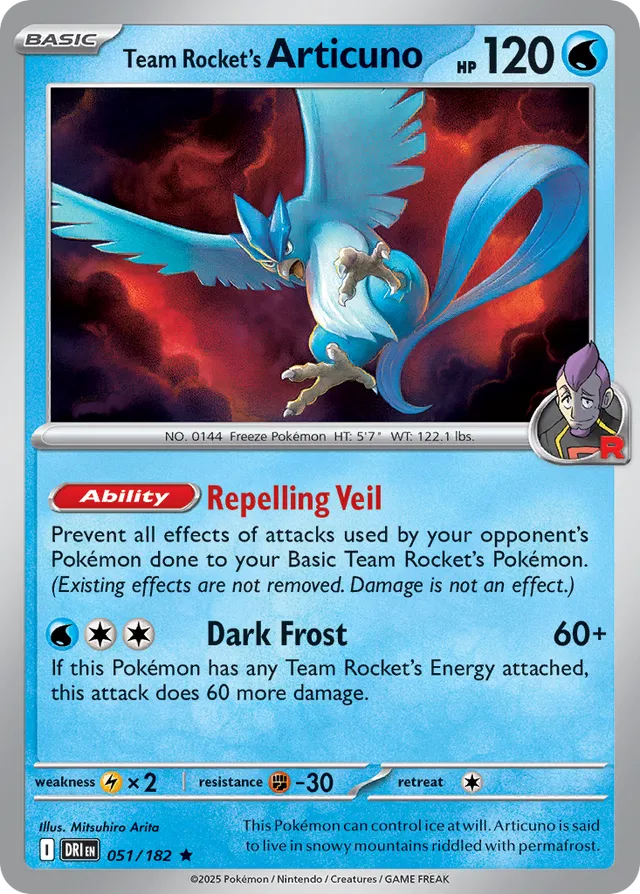 Team Rocket's Articuno: Destined Rivals 051/182 - Pokemon Single Card