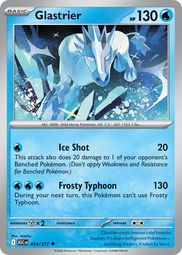Glastrier: Ascended Heroes 054/217 - Pokemon Single Card