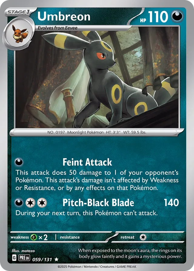 Umbreon: Prismatic Evolutions 059/131 - Pokemon Single Card