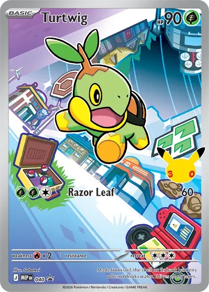 Turtwig Mega Evolution Black Star Promo 040 - Pokemon Single Card