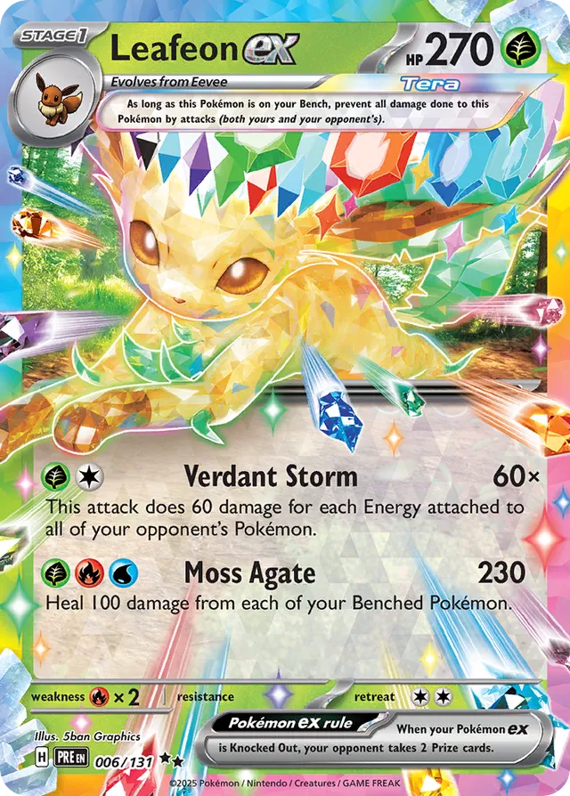 Leafeon ex: 006/131 Prismatic Evolutions - Pokemon Card