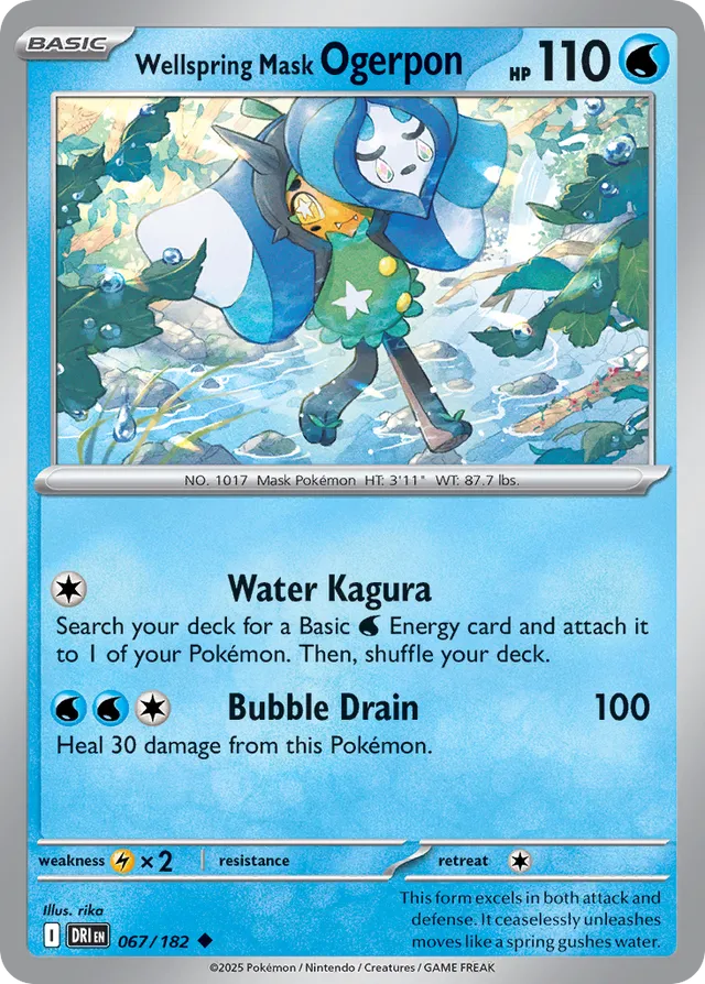 Wellspring Mask Ogerpon: Destined Rivals 074/182 - Pokemon Single Card