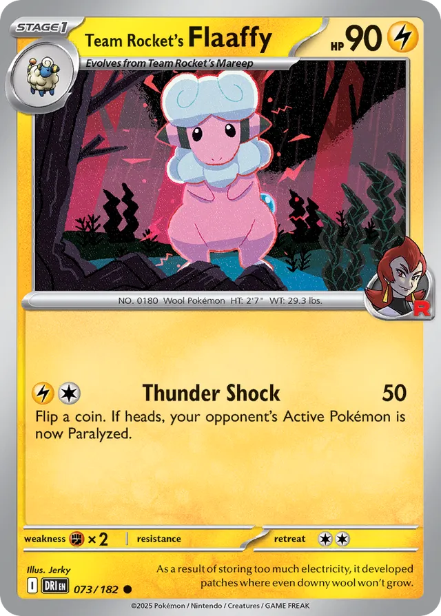 Team Rocket's Flaaffy: Destined Rivals 073/182 - Pokemon Single Card