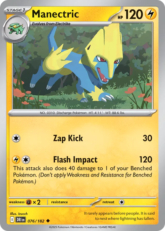 Manectric: Destined Rivals 076/182 - Pokemon Single Card