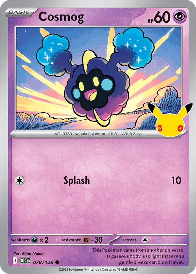 Cosmog: 30th Celebration 078/128 - Pokemon Card