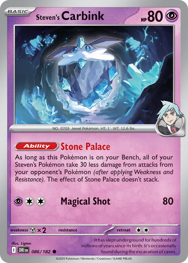 Steven's Carbink: Destined Rivals 086/182 - Pokemon Single Card