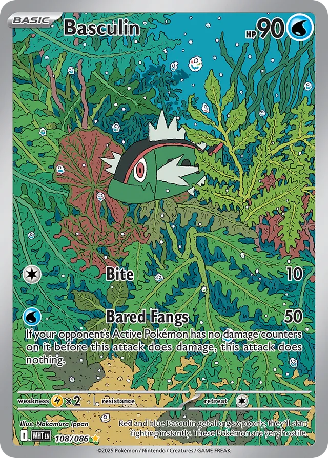 Basculin 108/086 Illustration Rare - White Flare - Pokemon Single Card