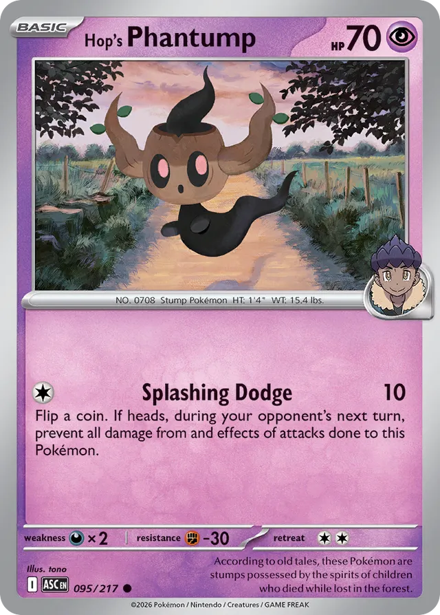 Hop's Phantump: Ascended Heroes 095/217 - Pokemon Single Card