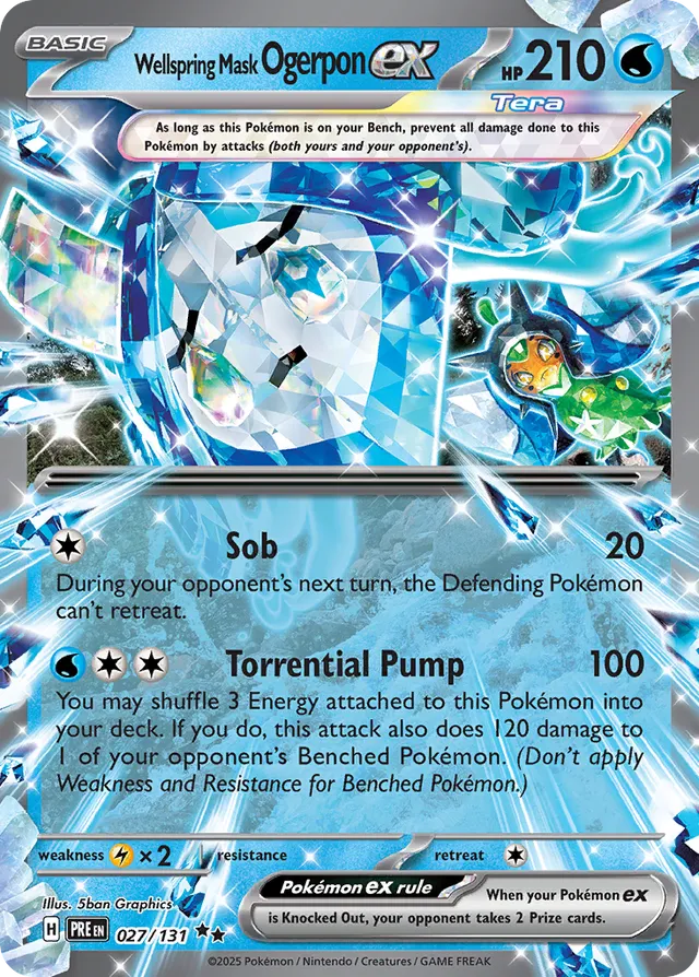 Wellspring Mask Ogerpon ex: Prismatic Evolutions 027/131 - Pokemon Single Card