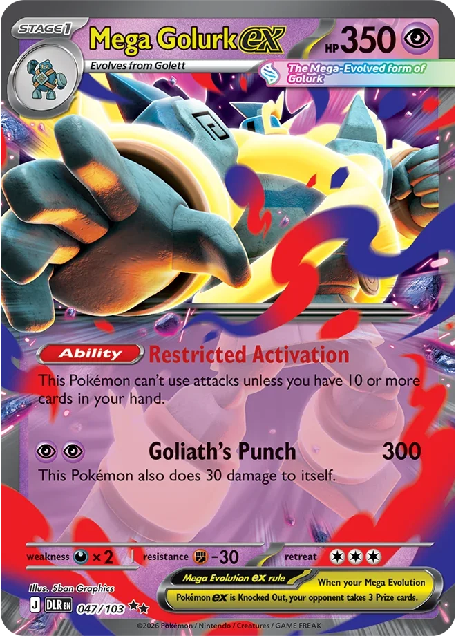Mega Golurk ex: Delta Reign 047/103 - Pokemon Single Card