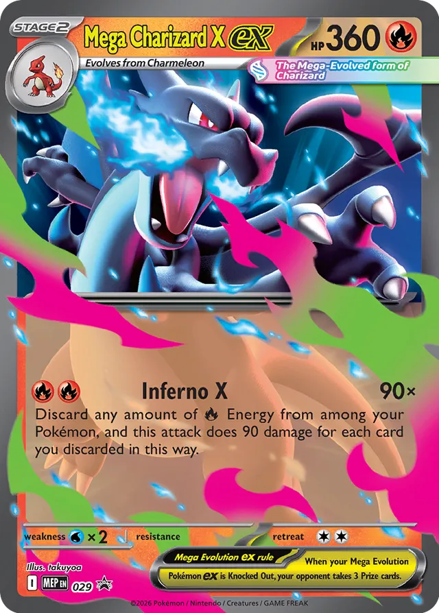 Mega Charizard X ex Mega Evolution Black Star Promo 029 - Pokemon Single Card