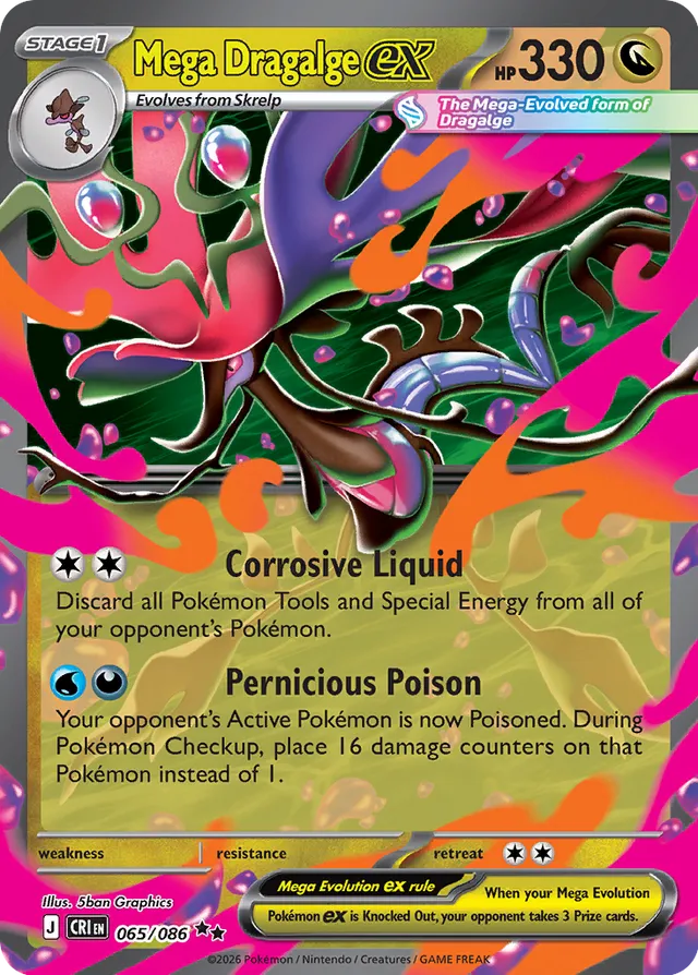 Mega Dragalge ex: Chaos Rising 065/088 - Pokemon Single Card