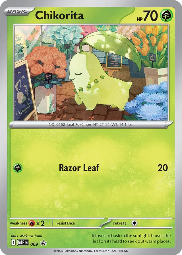 Chikorita Mega Evolution Black Star Promo 069 - Pokemon Single Card