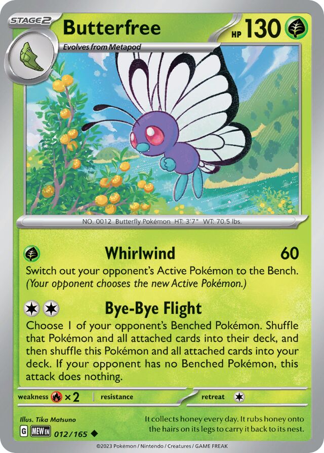 Butterfree: Scarlet & Violet 151 012/165 - Pokemon Single Card