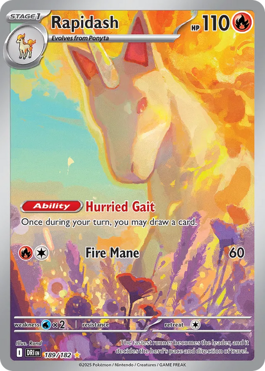 Rapidash Illustration Rare 189/182 - Destined Rivals - Pokemon Single Card