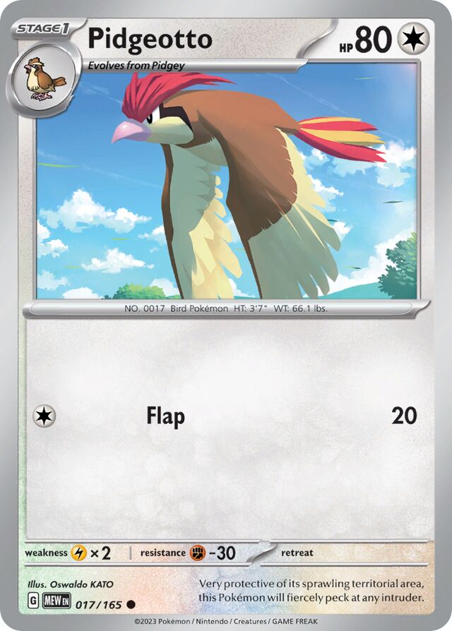 Pidgeotto: Scarlet & Violet 151 017/165 - Pokemon Single Card