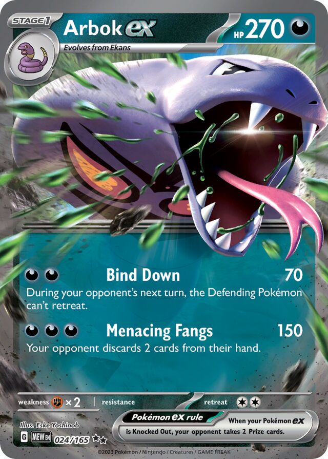 Arbok ex: Scarlet & Violet 151 024/165 - Pokemon Single Card