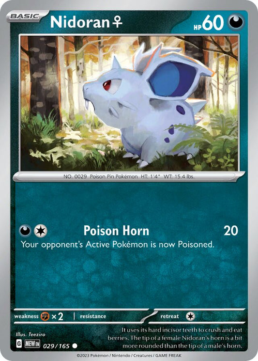 Nidoran ♀: Scarlet & Violet 151 029/165 - Pokemon Single Card