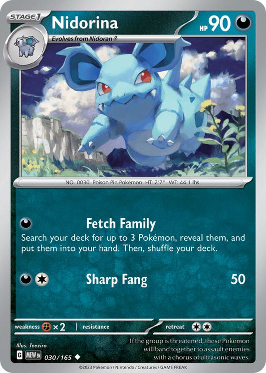 Nidorina: Scarlet & Violet 151 030/165 - Pokemon Single Card
