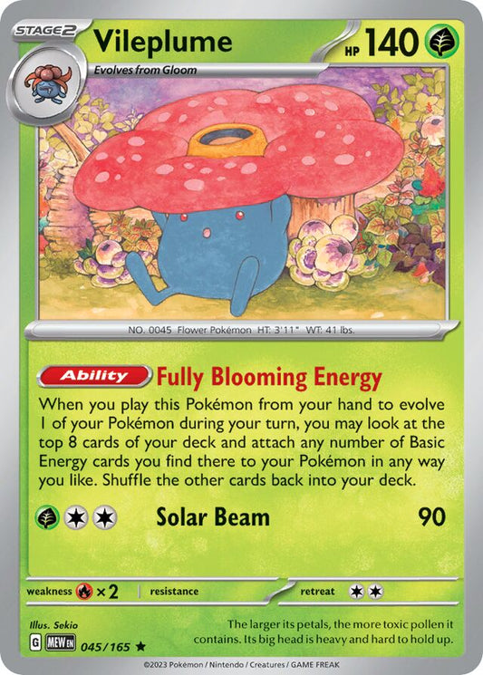 Vileplume: Scarlet & Violet 151 045/165 - Pokemon Single Card