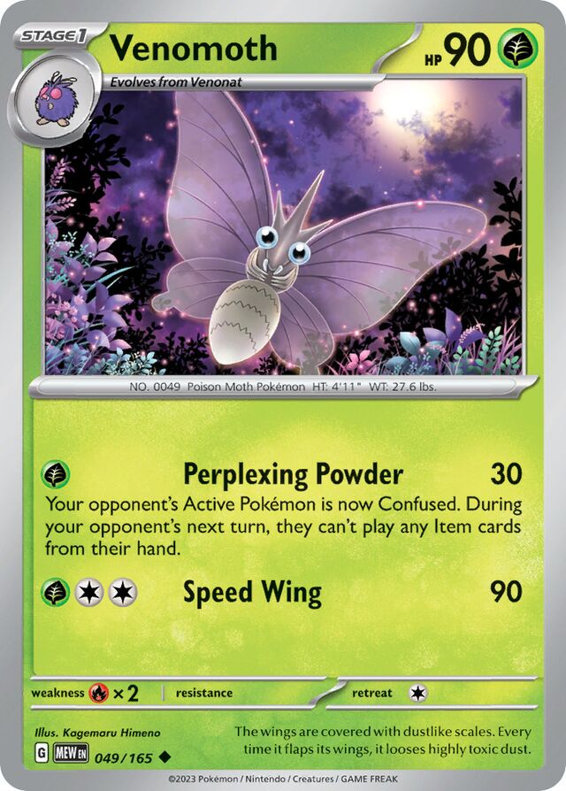 Venomoth: Scarlet & Violet 151 049/165 - Pokemon Single Card