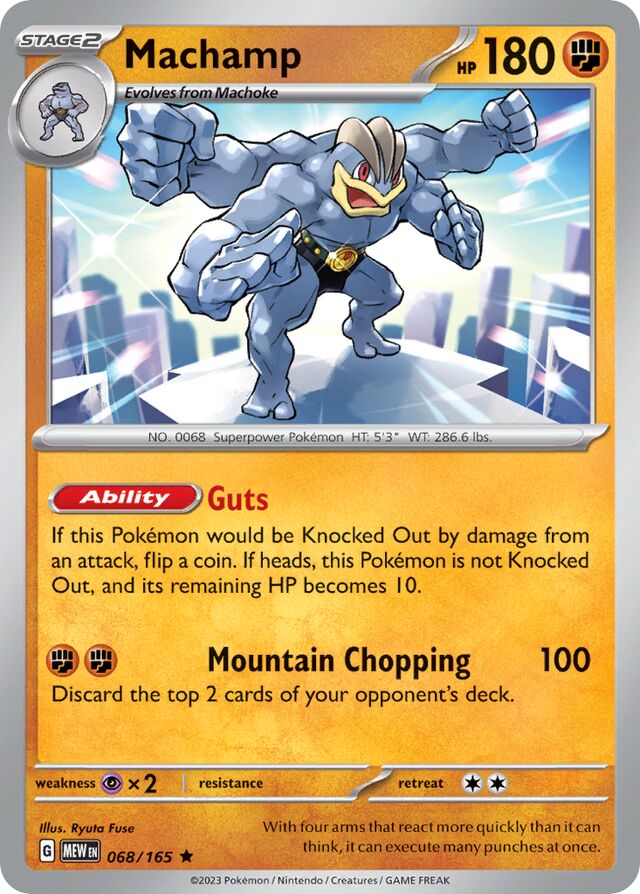 Machamp: Scarlet & Violet 151 068/165 - Pokemon Single Card