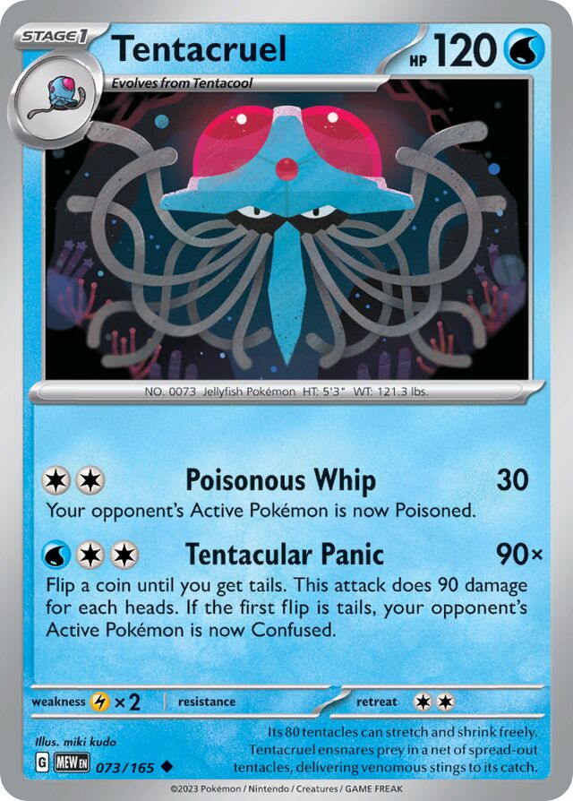 Tentacruel: Scarlet & Violet 151 073/165 - Pokemon Single Card