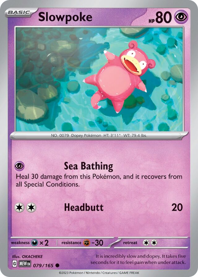 Slowpoke: Scarlet & Violet 151 079/165 - Pokemon Single Card