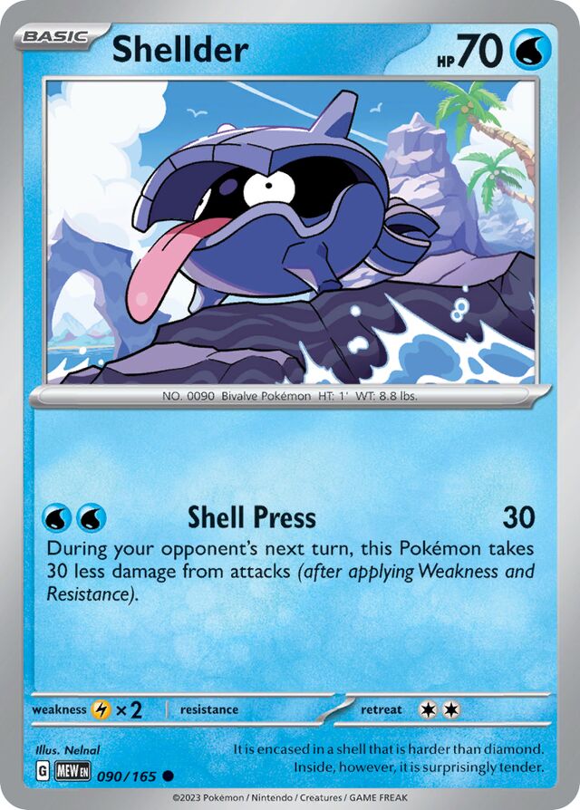 Shellder: Scarlet & Violet 151 090/165 - Pokemon Single Card