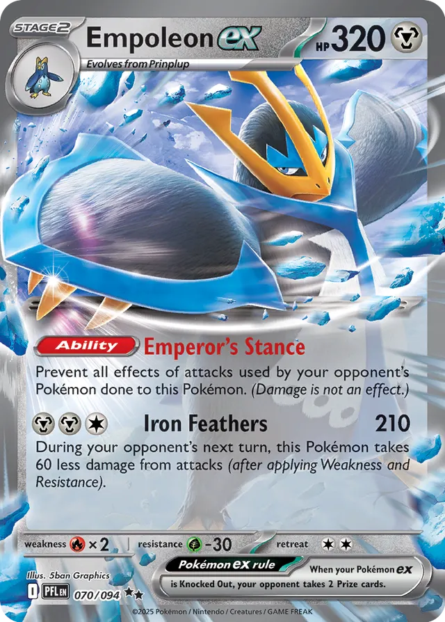 Empoleon ex: Phantasmal Flames 070/094 - Pokemon Single Card