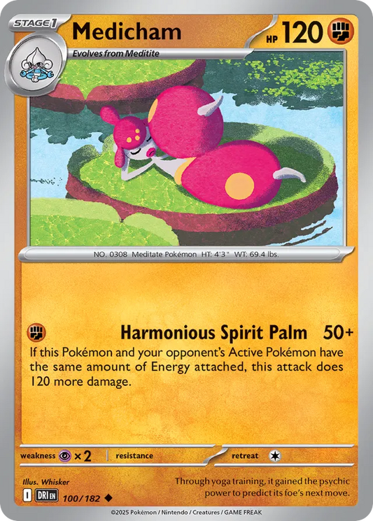 Medicham: Destined Rivals 100/182 - Pokemon Single Card