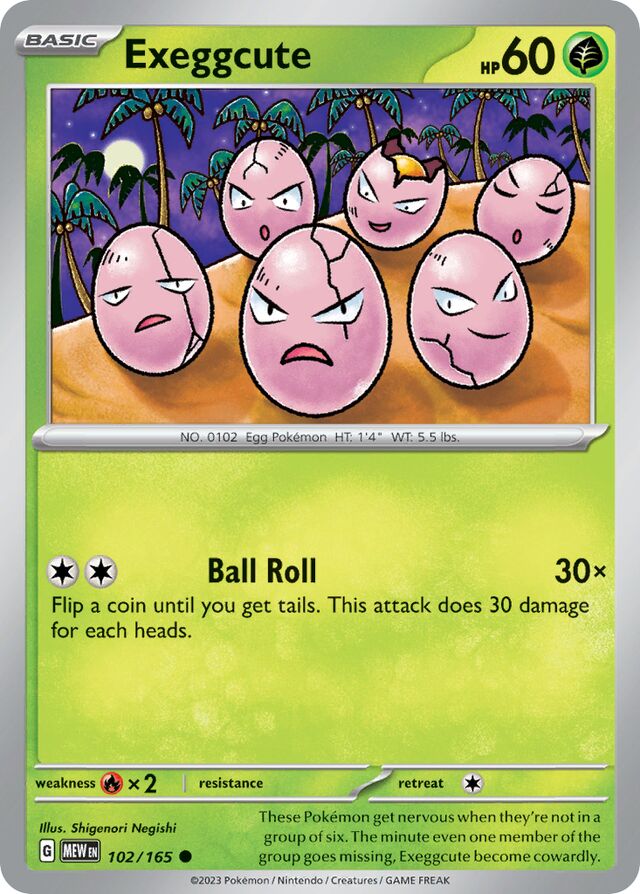Exeggcute: Scarlet & Violet 151 102/165 - Pokemon Single Card