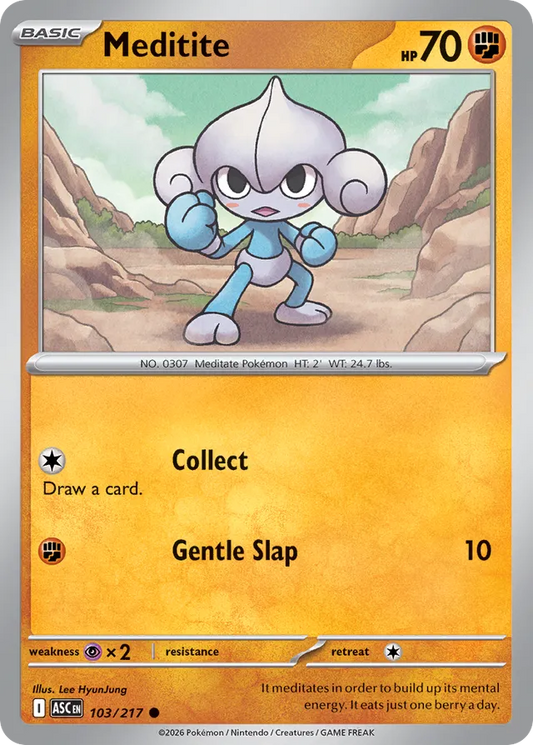 Meditite: Ascended Heroes 103/217 - Pokemon Single Card