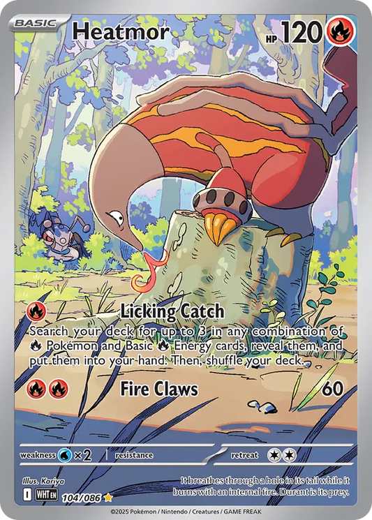Heatmor 104/086 Illustration Rare - White Flare - Pokemon Single Card
