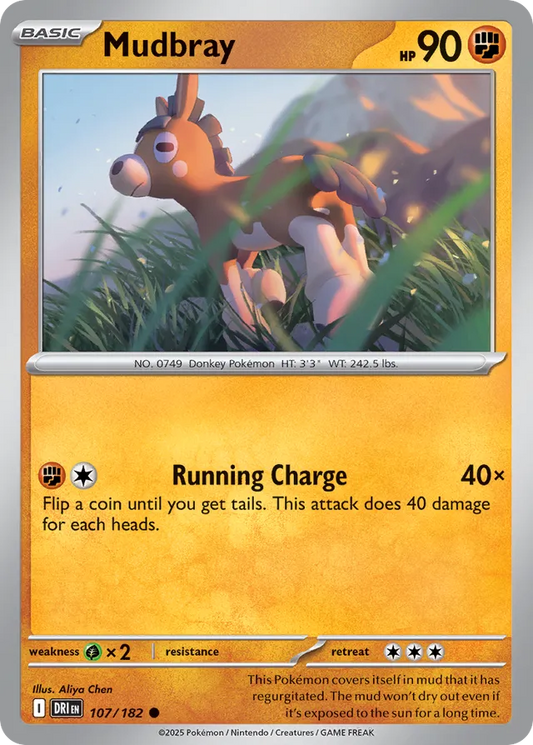 Mudbray: Destined Rivals 107/182 - Pokemon Single Card