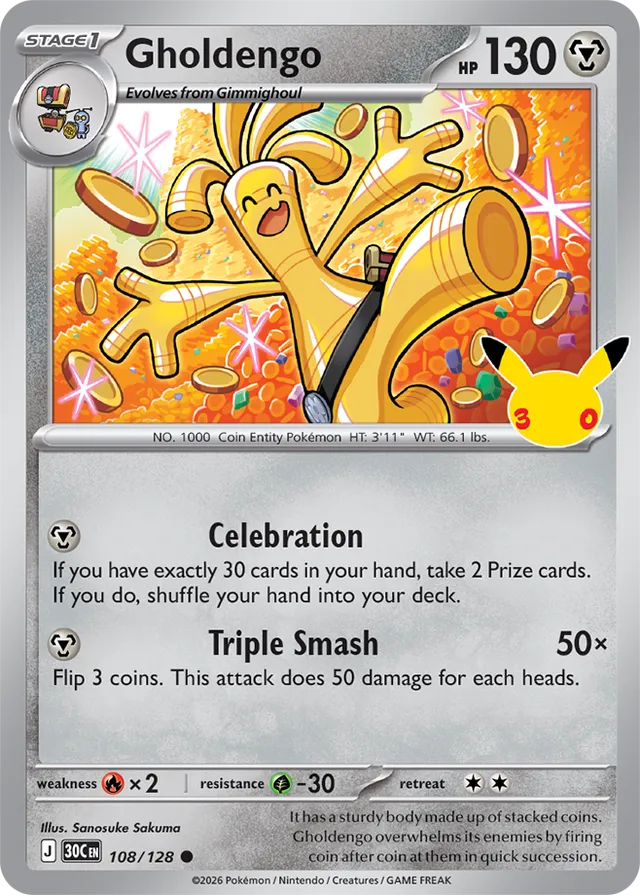 Gholdengo: 30th Celebration 108/128 - Pokemon Card