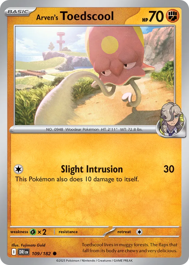 Arven's Toedscool: Destined Rivals 109/182 - Pokemon Single Card