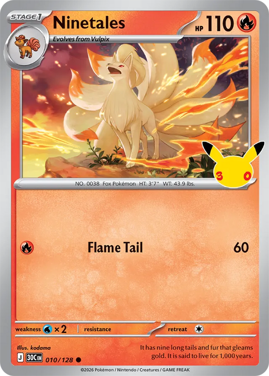 Ninetales: 30th Celebration 010/128 - Pokemon Card