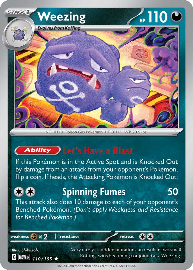 Weezing: Scarlet & Violet 151 110/165 - Pokemon Single Card