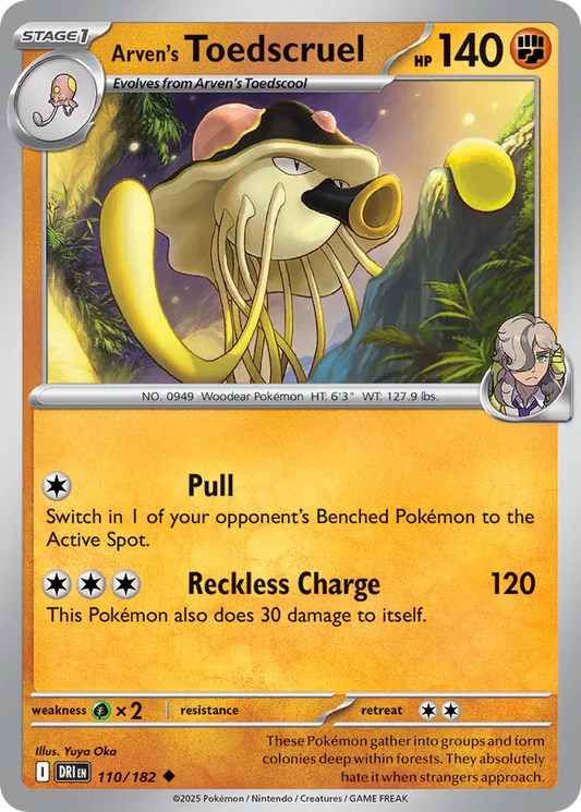 Arven's Toedscruel: Destined Rivals 110/182 - Pokemon Single Card