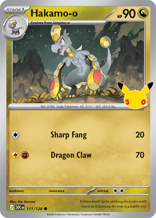 Hakamo-o: 30th Celebration 111/128 - Pokemon Card