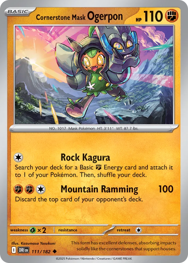 Cornerstone Mask Ogerpon: Destined Rivals 111/182 - Pokemon Single Card