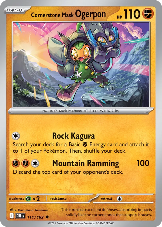 Cornerstone Mask Ogerpon: Destined Rivals 111/182 - Pokemon Single Card