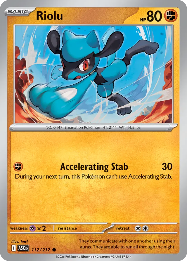 Riolu: Ascended Heroes 112/217 - Pokemon Single Card