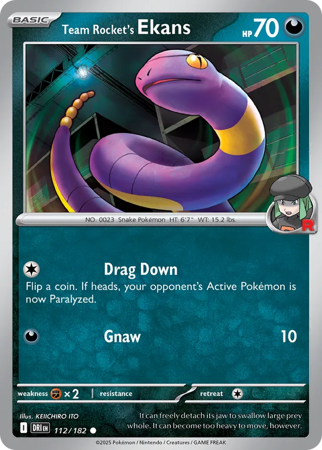 Team Rocket's Ekans: Destined Rivals 112/182 - Pokemon Single Card