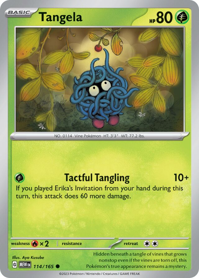 Tangela: Scarlet & Violet 151 114/165 - Pokemon Single Card