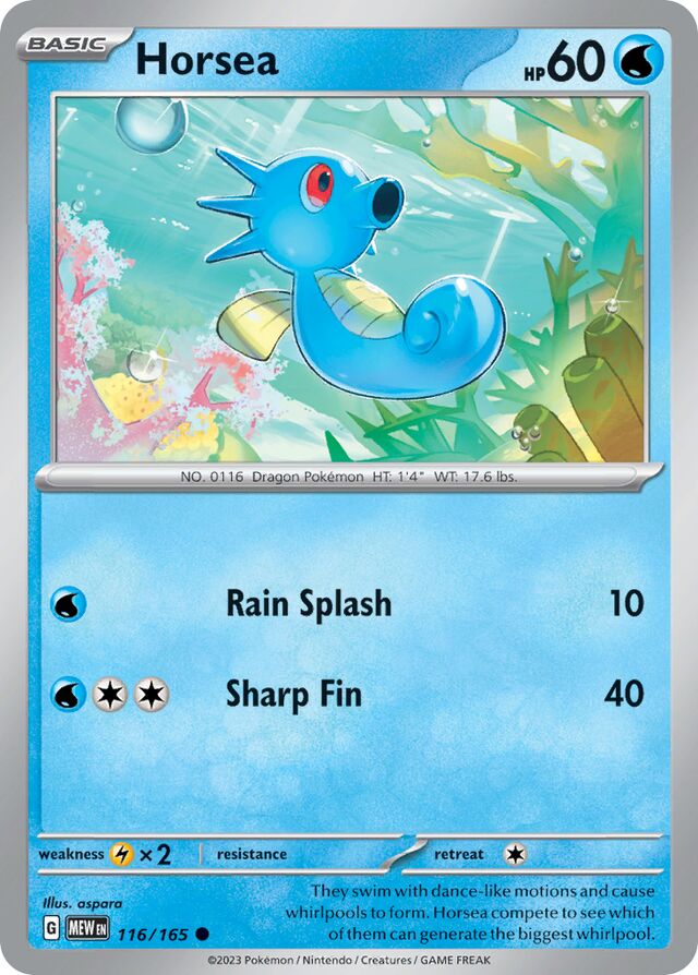Horsea: Scarlet & Violet 151 116/165 - Pokemon Single Card