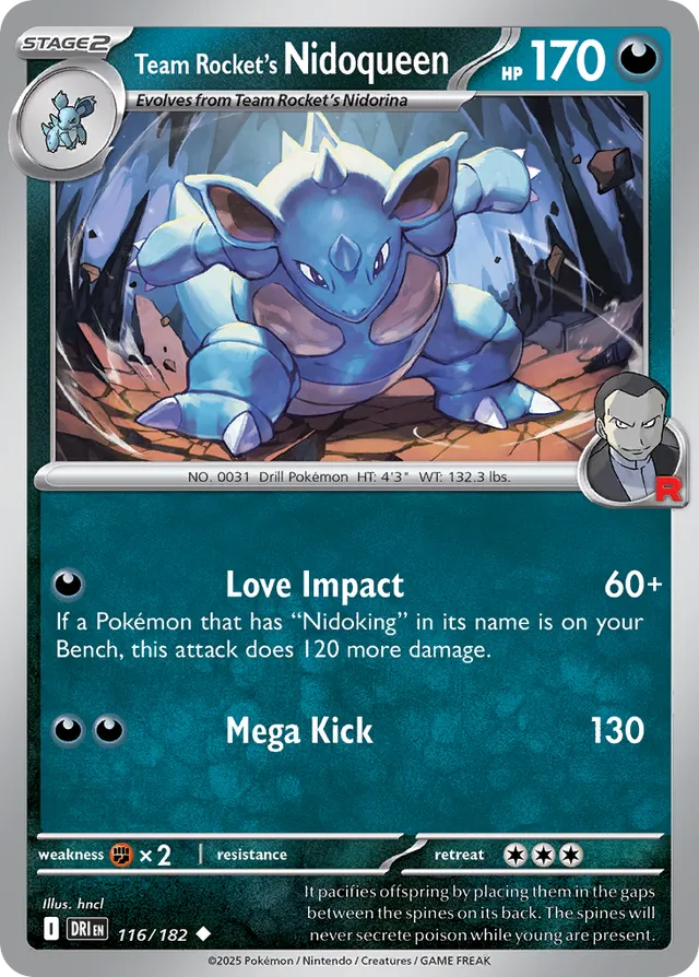 Team Rocket's Nidoqueen: Destined Rivals 116/182 - Pokemon Single Card